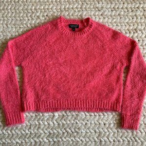 Pink Fluffy Topshop Cropped Sweater